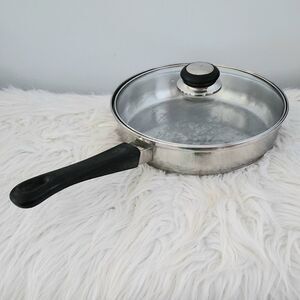 Tramontina 8.5 inch frying pan with glass lid